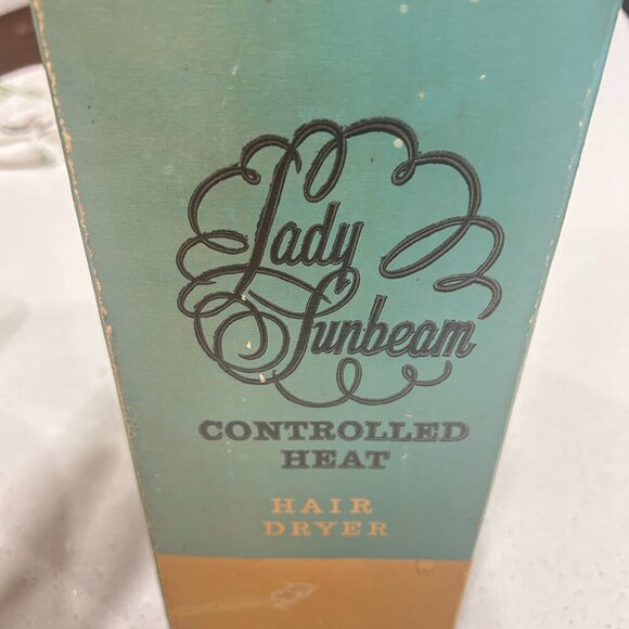 Vintage Sunbeam Soft Bonnet Hair Dryer Cream Gold Trim w/ Travel Case & Box - Picture 8 of 11